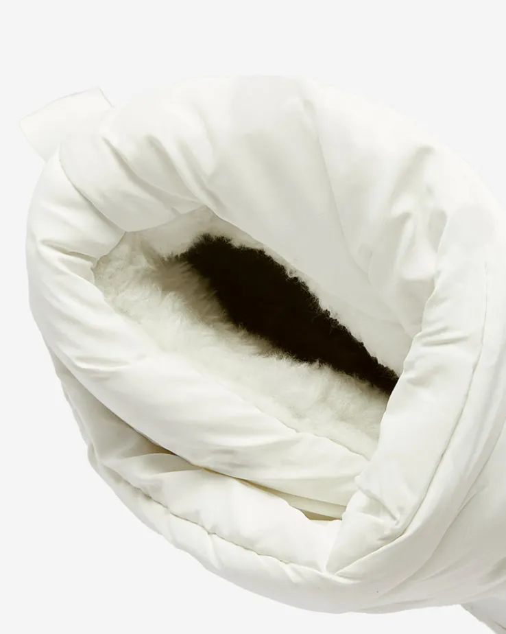 Royalfashion Białe wsuwane śniegowce damskie Maderta