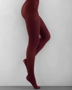 Royalfashion Bordowe ciepłe rajstopy damskie 1200 DEN