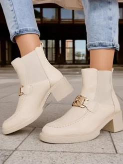 Royalfashion Botki damskie na niskim słupku Ewios