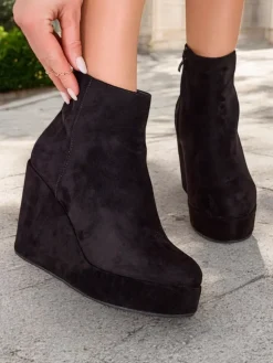 Royalfashion Botki damskie na koturnie Sieffa