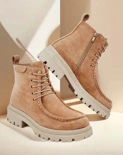 Royalfashion Botki damskie sznurowane Rullose