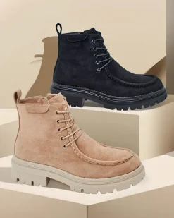 Royalfashion Botki damskie sznurowane Rullose