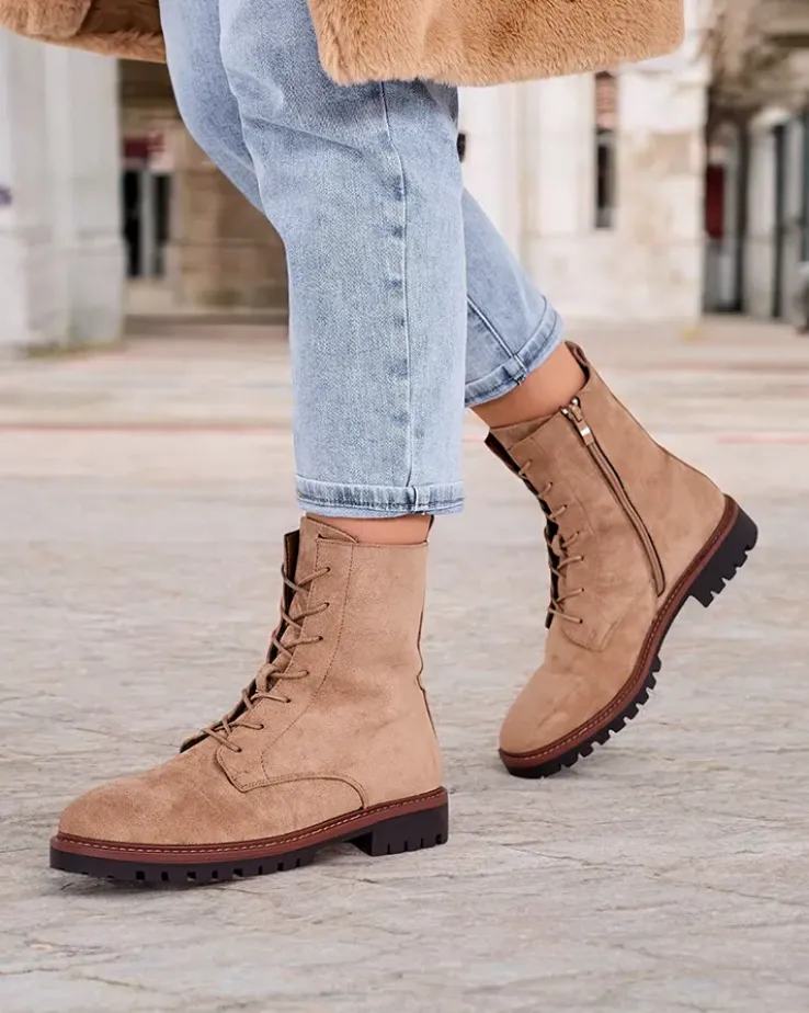 Royalfashion Botki damskie sznurowane Gosop