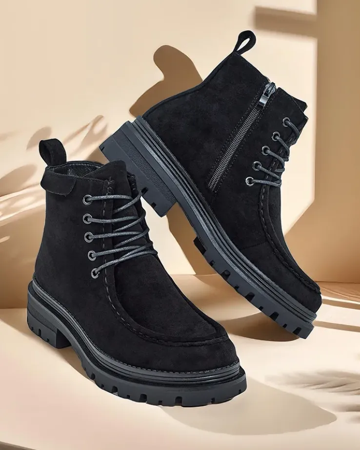 Royalfashion Botki damskie sznurowane Rullose