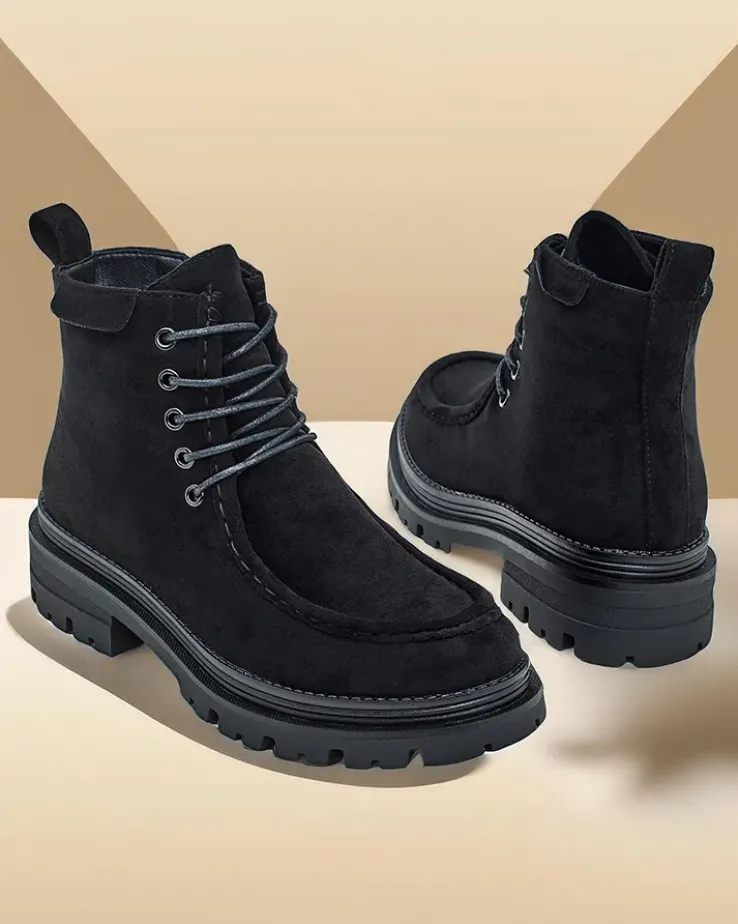 Royalfashion Botki damskie sznurowane Rullose