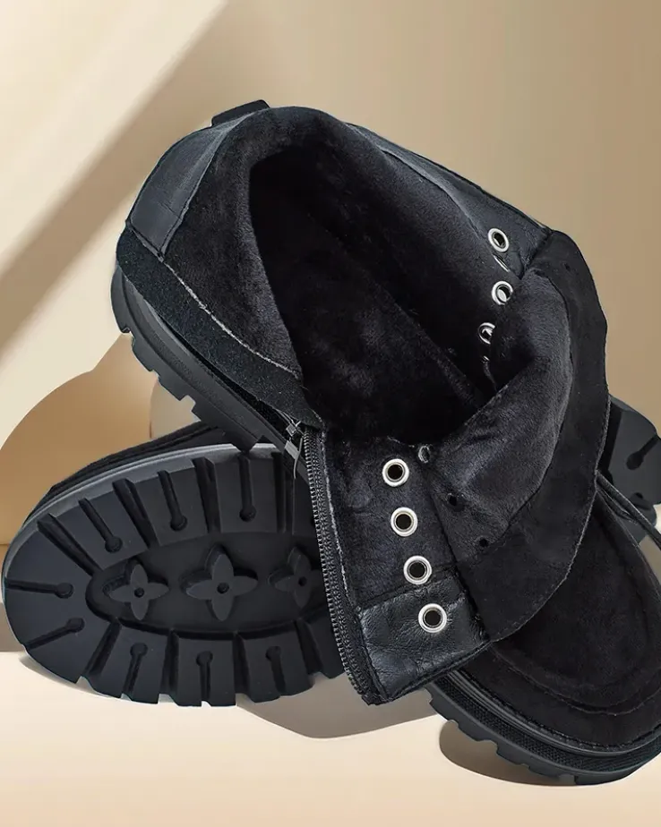 Royalfashion Botki damskie sznurowane Rullose