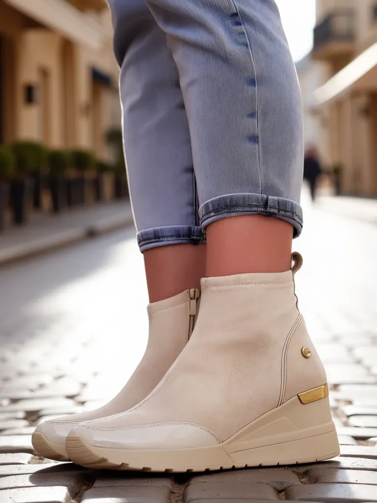 Royalfashion Botki damskie na koturnie Zarricos