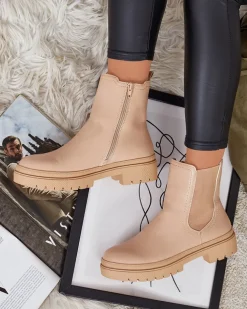 Royalfashion Botki damskie eko skórzane Dovivas