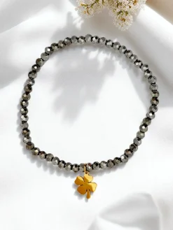 Royalfashion Bransoletka damska z zawieszką koniczynki