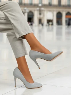 Royalfashion Brokatowe damskie czółenka na szpilce Enen