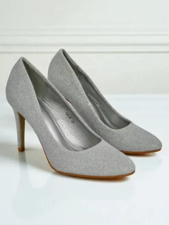 Royalfashion Brokatowe damskie czółenka na szpilce Enen