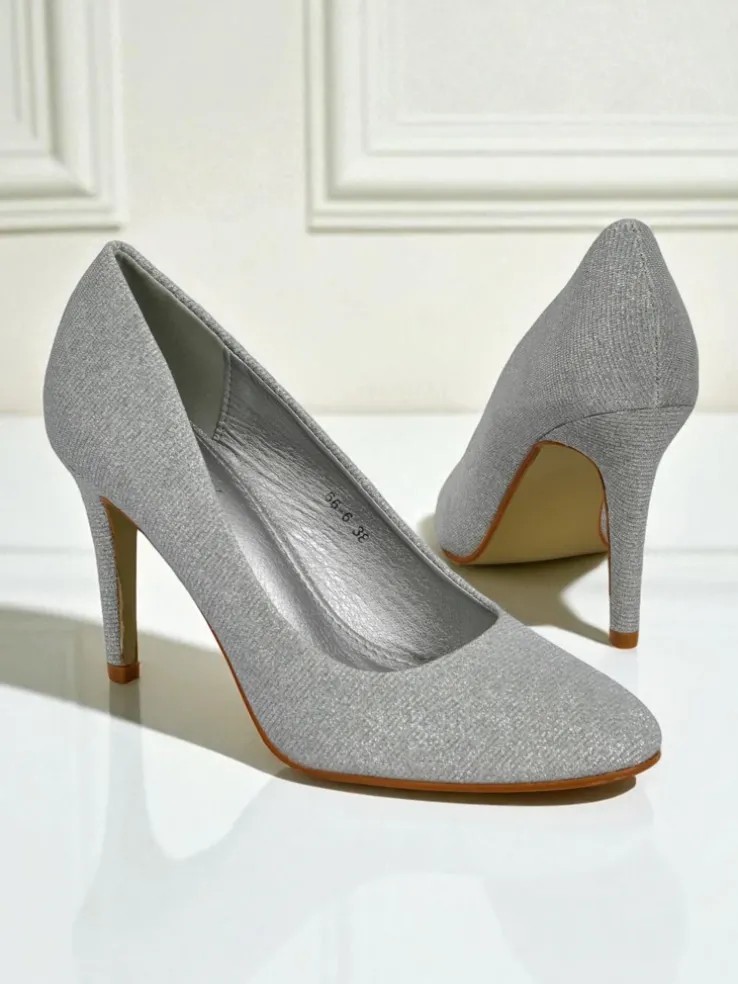 Royalfashion Brokatowe damskie czółenka na szpilce Enen