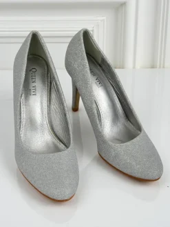 Royalfashion Brokatowe damskie czółenka na szpilce Enen