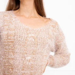 Royalfashion Brązowy sweter damski