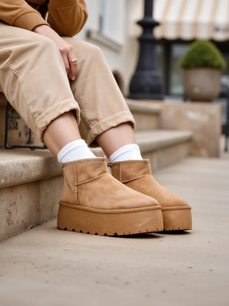 Royalfashion Buty a'la śniegowce damskie na platformie Dagodo