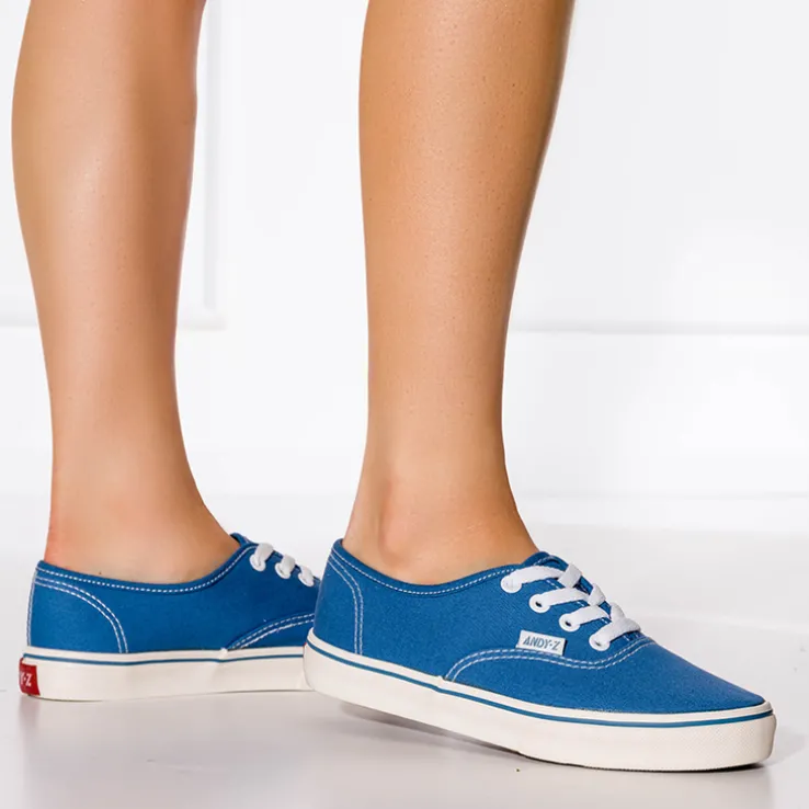 Royalfashion Ciemnoniebieskie damskie tenisówki typu trampki Lifeda