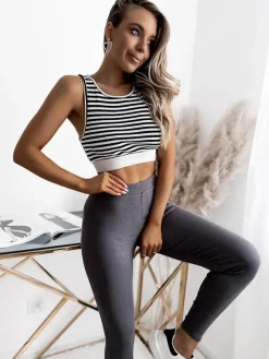 Royalfashion Ciemnoszare damskie legginsy