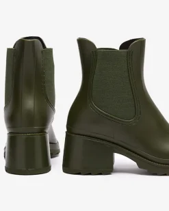 Royalfashion Ciemnozielone damskie botki Caldala