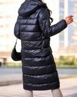 Royalfashion Czarna damska kurtka zimowa