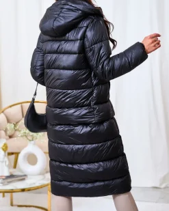 Royalfashion Czarna damska kurtka zimowa