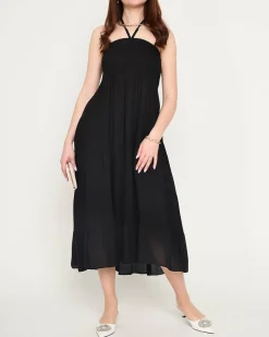 Royalfashion Czarna sukienka midi PLUS SIZE