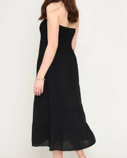 Royalfashion Czarna sukienka midi PLUS SIZE