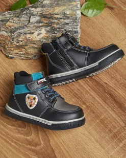 Royalfashion Czarne chłopięce botki Wiasio
