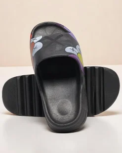 Royalfashion Czarne damskie klapki Elmino