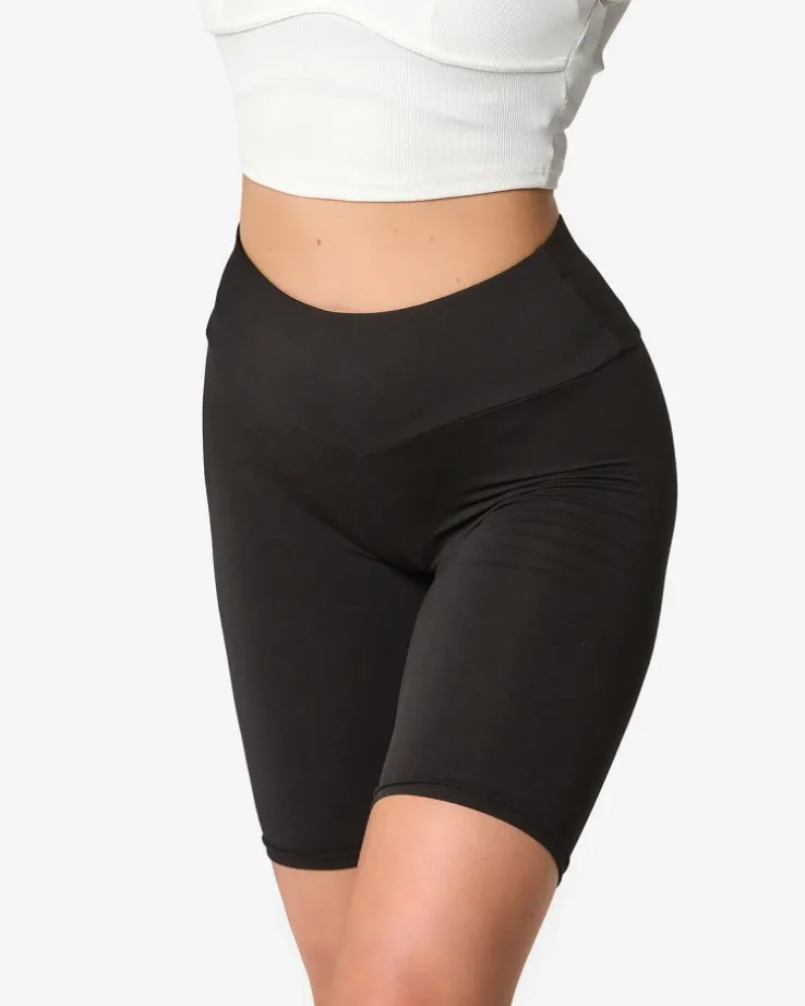 Royalfashion Czarne damskie legginsy kolarki