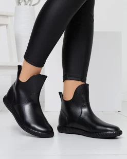 Royalfashion Czarne damskie kalosze Alcada