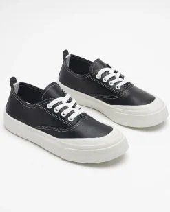 Royalfashion Czarne damskie tenisówki Lorino