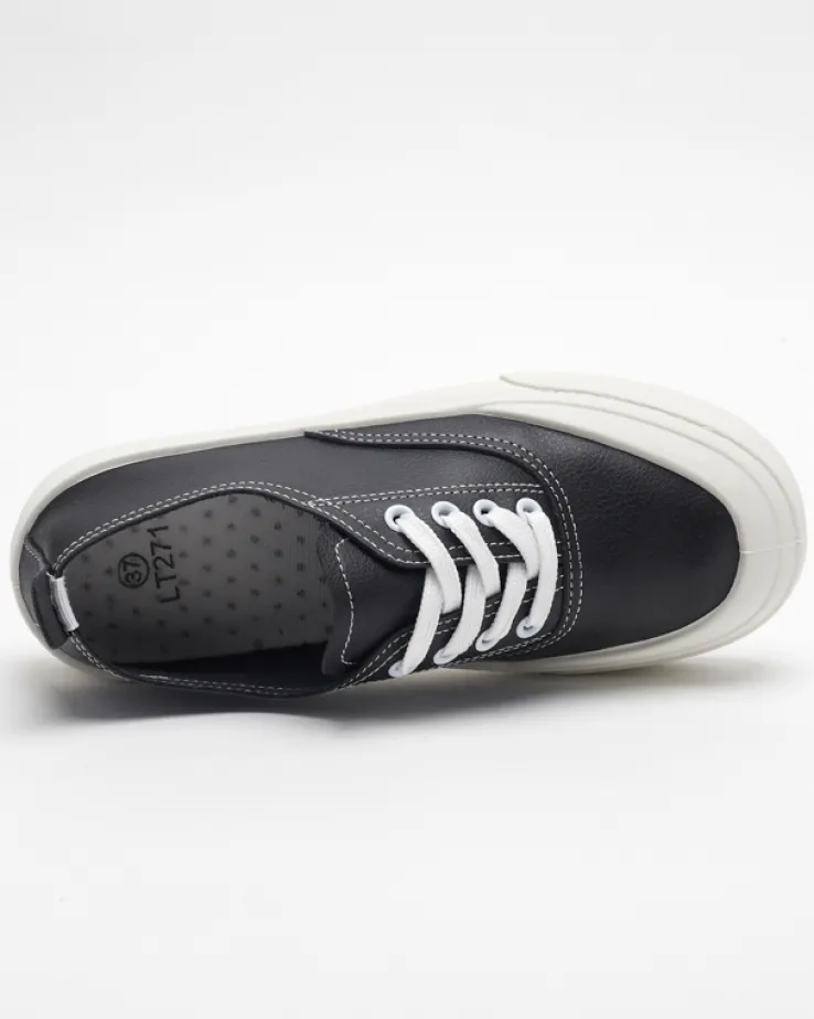 Royalfashion Czarne damskie tenisówki Lorino