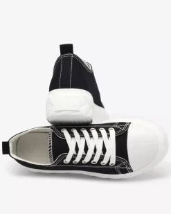 Royalfashion Czarne damskie trampki Merija