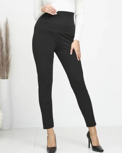 Royalfashion Czarne damskie legginsy PLUS SIZE