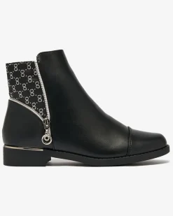 Royalfashion Czarne damskie botki a'la sztyblety Orlaenda