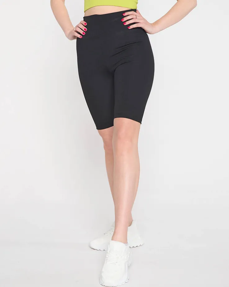 Royalfashion Czarne damskie legginsy kolarki