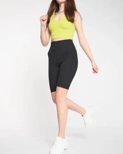 Royalfashion Czarne damskie legginsy kolarki