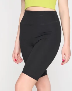 Royalfashion Czarne damskie legginsy kolarki