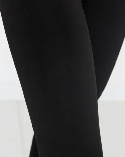 Royalfashion Czarne klasyczne damskie ocieplane legginsy PLUS SIZE