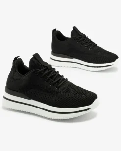 Royalfashion Czarne sportowe buty damskie Losoyta