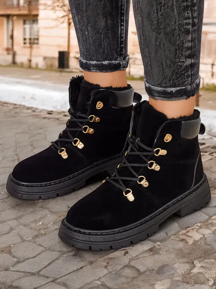 Royalfashion Czarne trapery damskie Develier