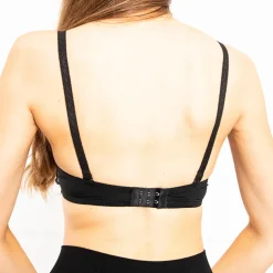 Royalfashion Czarno - czerwony damski biustonosz koronkowy