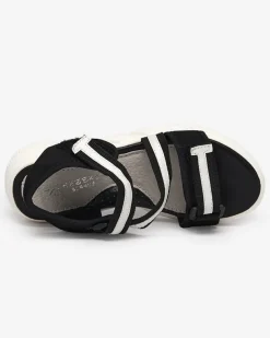 Royalfashion Czarno-białe dziecięce sandałki zapinane na rzepy Modis