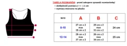 Royalfashion Czarny elastyczny biustonosz dziewczęcy
