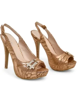 Royalfashion Czółenka damskie bez pięty z ozdobnym wzorem Magiga