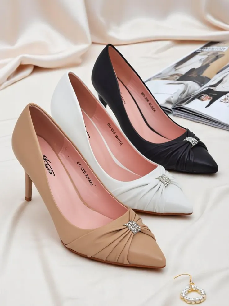 Royalfashion Czółenka damskie eko skórzane Venetia Nera