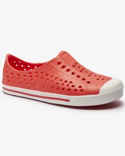 Royalfashion Czerwone ażurowe dziecięce gumowe trampki Jiteri