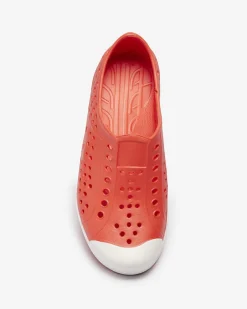 Royalfashion Czerwone ażurowe dziecięce gumowe trampki Jiteri