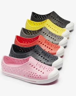 Royalfashion Czerwone ażurowe dziecięce gumowe trampki Jiteri