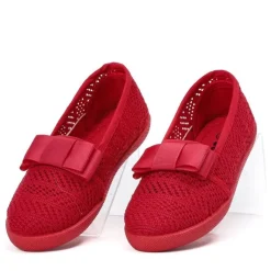 Royalfashion Czerwone dziewczęce tenisówki typu slip on Tabbi